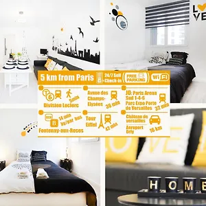 Apt3p-55m2-parkingfree-5km From Paris Le Plessis-Robinson
